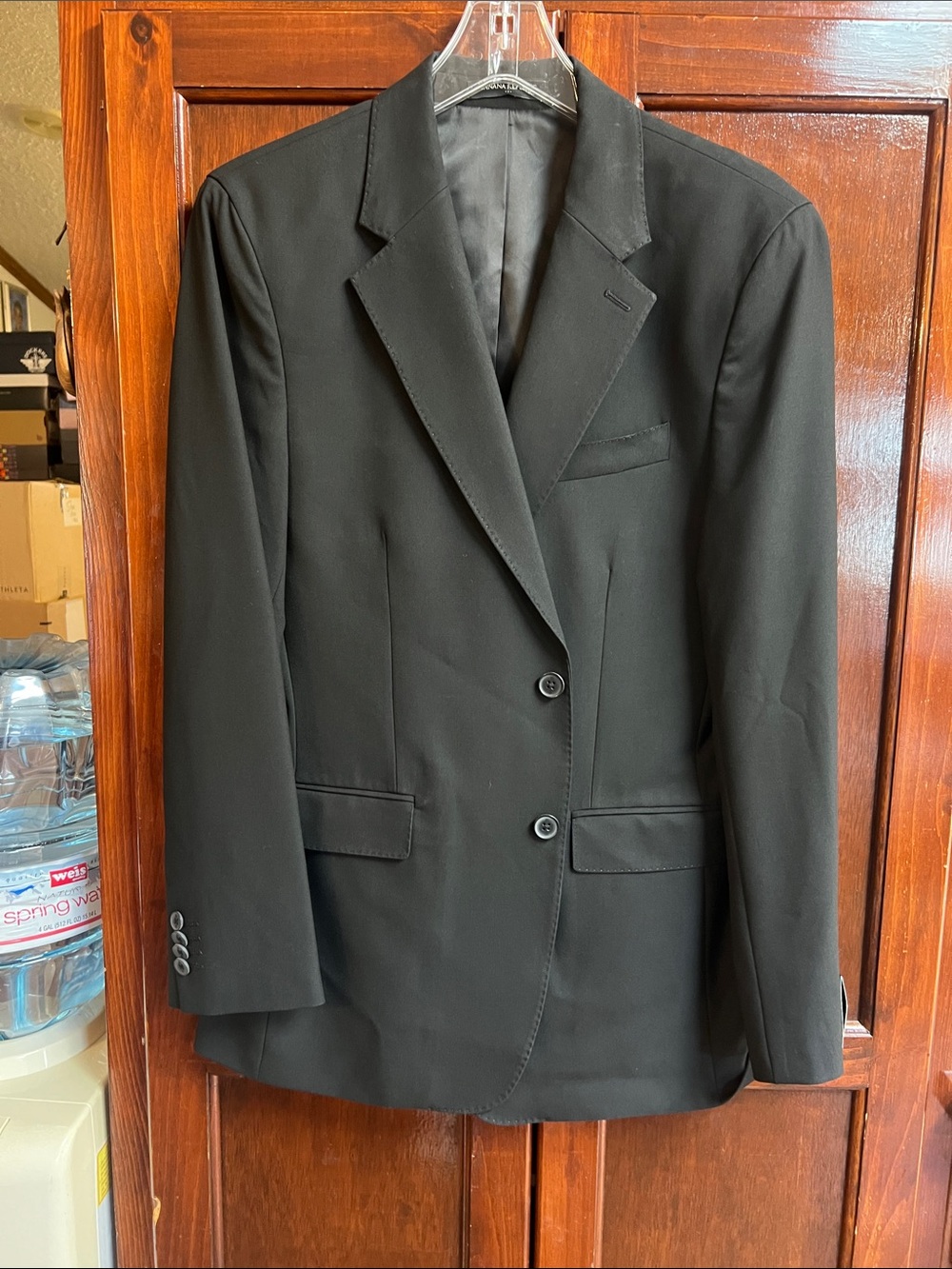 Men’s sz 40 R banana republic wrinkle resistant Tailored fit black dress jacket